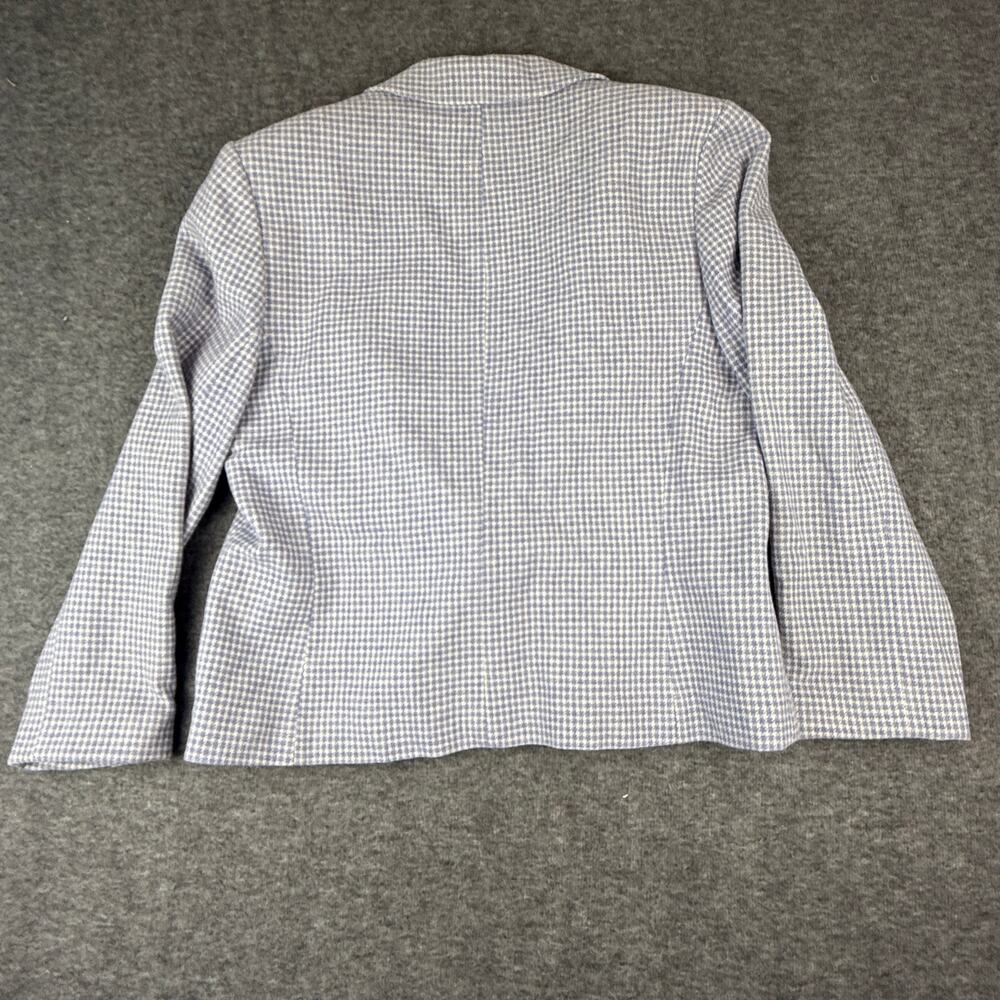 VTG Pendleton Pure Wool Plaid Blazer Single Button Jacket Shoulder Pads Sz Small - Picture 10 of 11